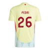 Maillot de Supporter Espagne Pedri 26 Extérieur Euro 2024 Pour Enfant